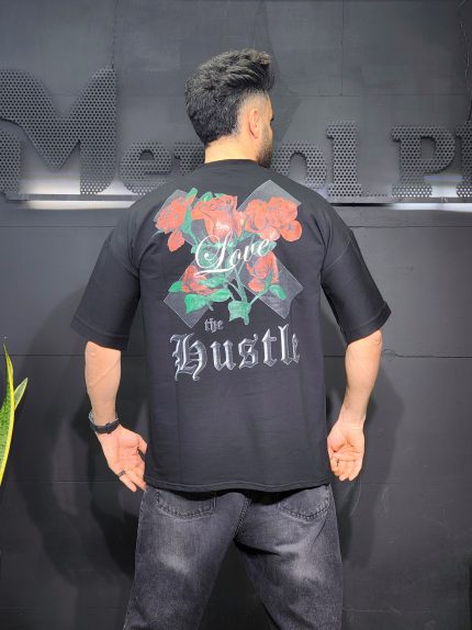 تیشرت با طرح گل رز