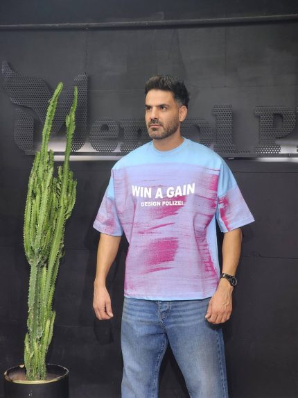 تیشرت قواره باکسی کاستوم ( WIN A GAIN)